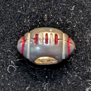 Red & Silver 🏈 FOOTBALL 🏈  Charm